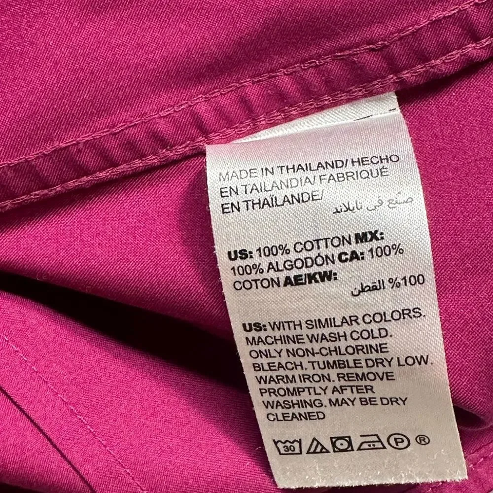 Chico's Fuchsia Button Down Shirt - Picture 7 of 11